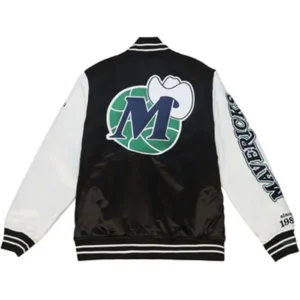 Dallas Mavericks Black And White Bomber Jacket