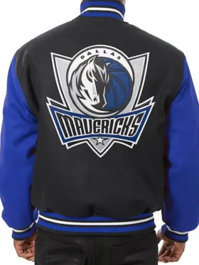 Dallas Mavericks Black Blue Wool Varsity Jacket