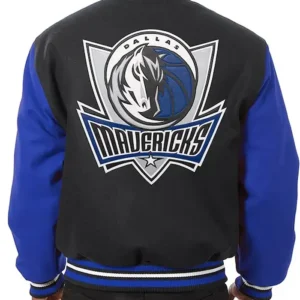 Dallas Mavericks Black Blue Wool Varsity Jacket