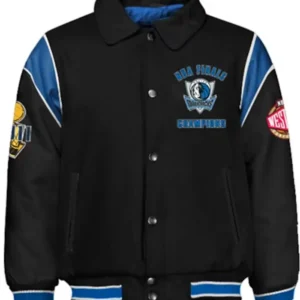 Dallas Mavericks Black Championship Bomber Jacket