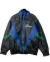 Dallas Mavericks Vintage Leather Zip Jacket
