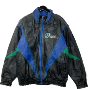 Dallas Mavericks Vintage Leather Zip Jacket