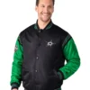 Dallas Stars Black And Green Starter Satin Jacket