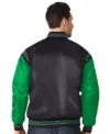 Dallas Stars Black And Green Starter Satin Jacket Back