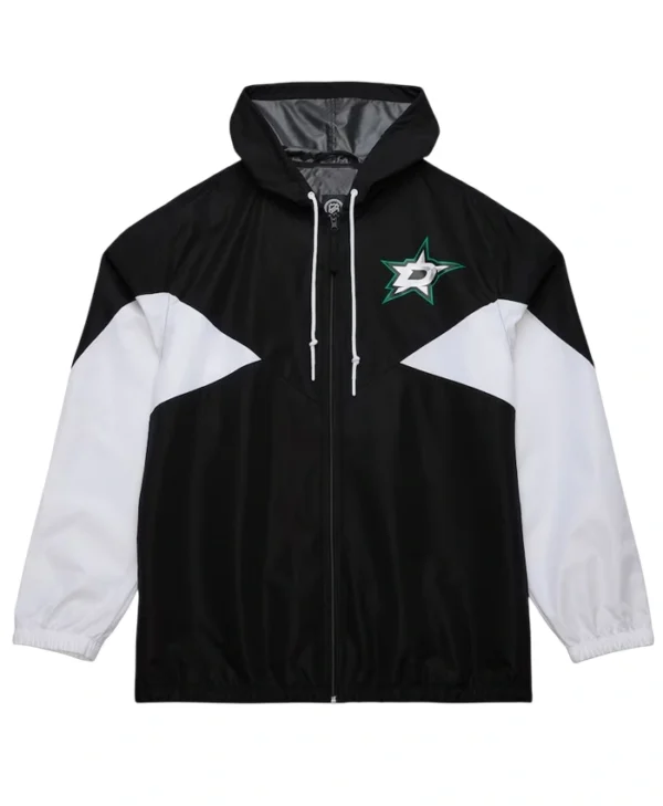 Dallas Stars Black And White Windbreaker Jacket