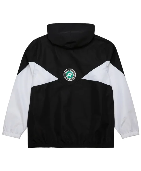 Dallas Stars Black And White Windbreaker Jacket Back