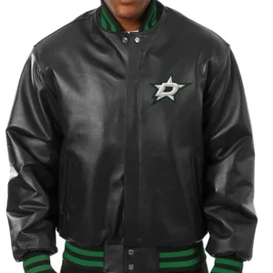 Dallas Stars Black Leather Jacket