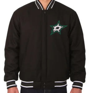 Dallas Stars Black Wool Varsity Jacket