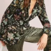 Deidre Hall Days of our Lives Black Floral Blazer For Sale