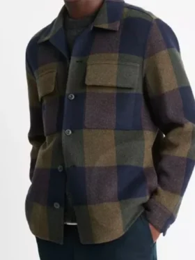 Denis Leary Going Dutch Wool Plaid Shacket For Sale