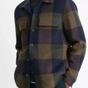 Denis Leary Going Dutch Wool Plaid Shacket For Sale
