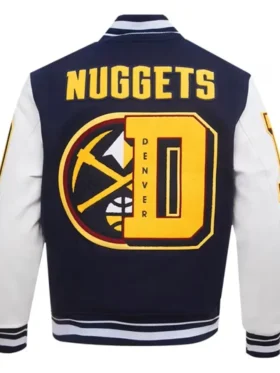 Denver Nugget Letterman Wool Varsity Jacket