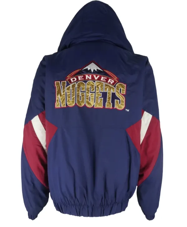 Denver Nugget Vintage Bomber Pull Over Jacket