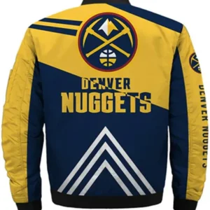 Denver Nugget Yellow Bomber Zipper Jacket