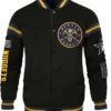 Denver Nuggets Black Varsity Wool Full Snap Jacket