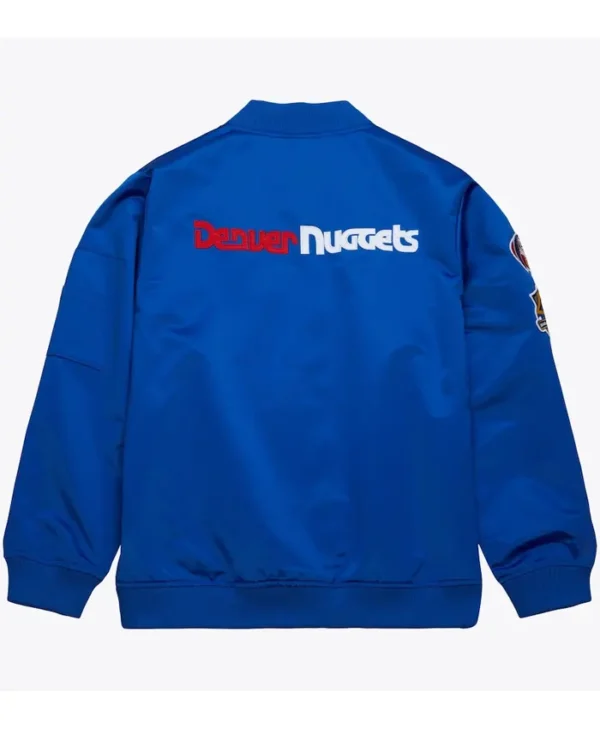 Denver Nuggets Blue Full Zipper Bomber Jacket 1