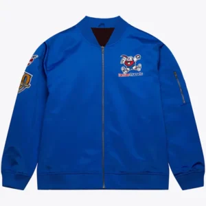 Denver Nuggets Blue Full Zipper Bomber Jacket
