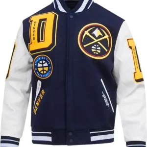 Denver Nuggets Letterman Wool Varsity Jacket