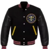 Denver Nuggets Varsity Full Snap Black Jacket 1