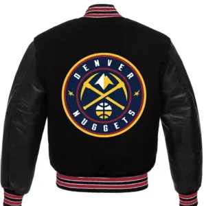 Denver Nuggets Varsity Full Snap Black Jacket