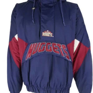 Denver Nuggets Vintage Bomber Pull Over Jacket