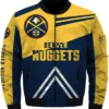 Denver Nuggets Yellow Bomber Zipper Jacket