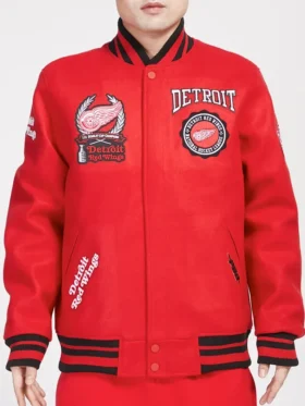 Detroit Red Wings Red Varsity Jacket