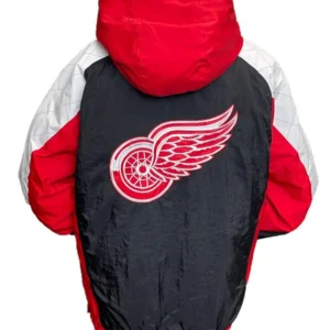Detroit Red Wings Vintage Hooded Jacket Back