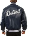 Detroit Tigers Full Leather Jacket Back