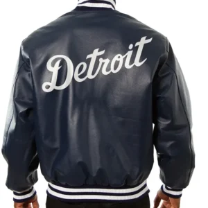 Detroit Tigers Full Leather Jacket Back