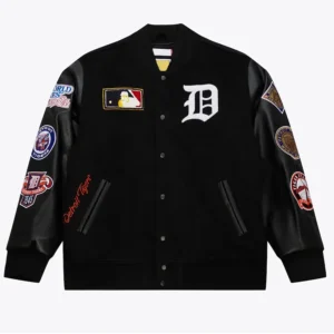 Detroit Tigers Jacket Vintage Logo Varsity Jacket