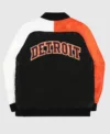 Detroit Tigers Varsity Satin Full snap Jacket Back