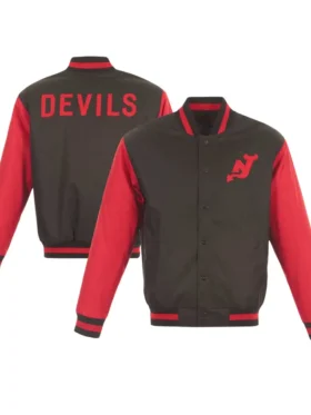 Devils Black And Red Varsity Wool Jacket