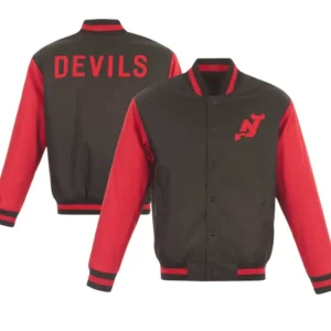 Devils Black And Red Varsity Wool Jacket