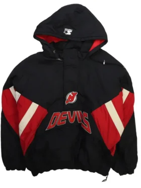 Devils Black Vintage Pull Over Jacket