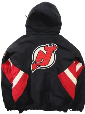 Devils Black Vintage Pull Over Jacket Back