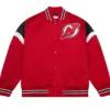 Devils Satin Red Bomber Jacket