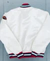 Devils Satin White Bomber Jacket Back