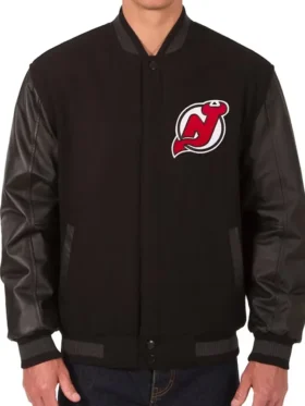 Devils Varsity Black Wool Jacket