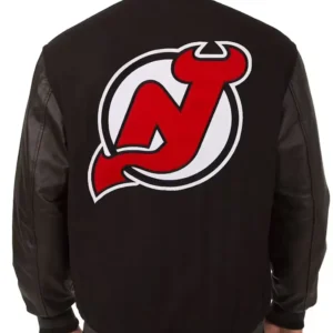 Devils Varsity Black Wool Jacket Back