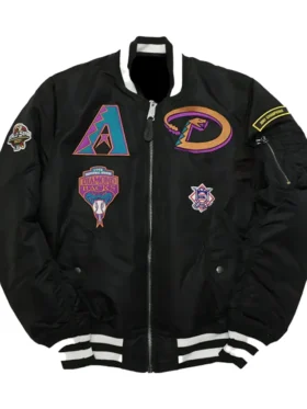 Diamondbacks Black Ma 1 Bomber Jacket