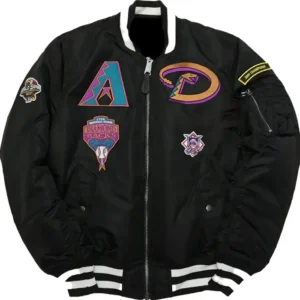 Diamondbacks Black Ma 1 Bomber Jacket