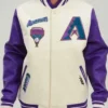 Diamondbacks Wool Varsity Full Snap Letterman Jacket