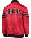 Diamondbacks Zipper Red Bomber Jacket