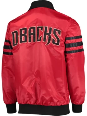 Diamondbacks Zipper Red Bomber Jacket