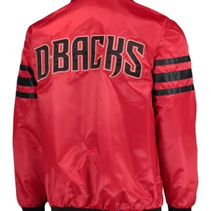 Diamondbacks Zipper Red Bomber Jacket