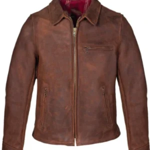 Dom Pascal Chicago Fire Brown Leather Jacket For Sale