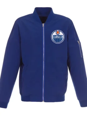 Edmonton Oilers Blue Bomber Jacket