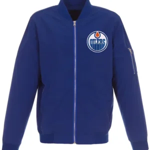 Edmonton Oilers Blue Bomber Jacket