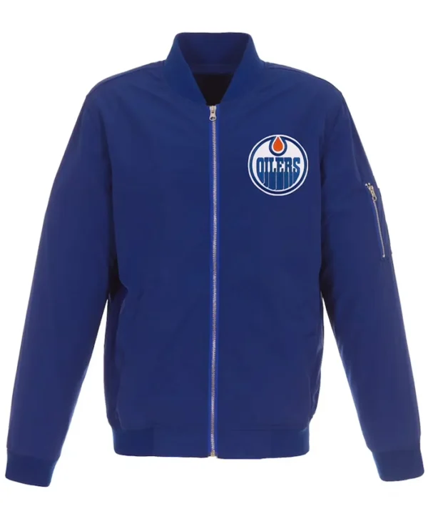 Edmonton Oilers Blue Bomber Jacket